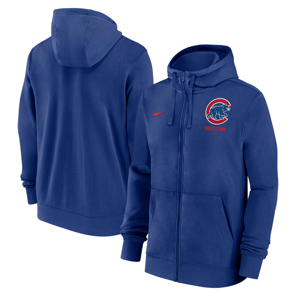 Chicago Cubs Nike Mentor Full Zip Royal Hoodie for Men product image 1, provided for visual reference and product detail