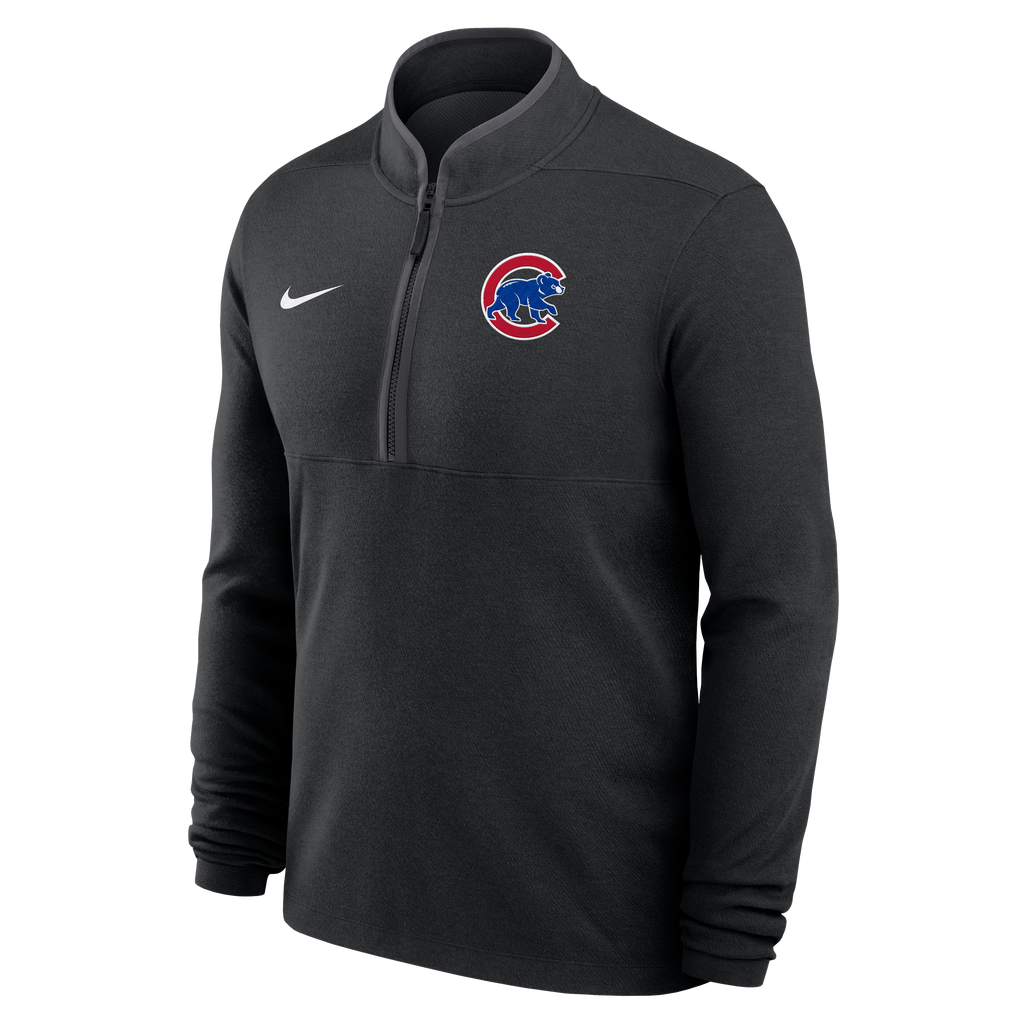 Chicago Cubs Nike Victory Black Half Zip Pullover for Men product image 2, provided for visual reference and product detail