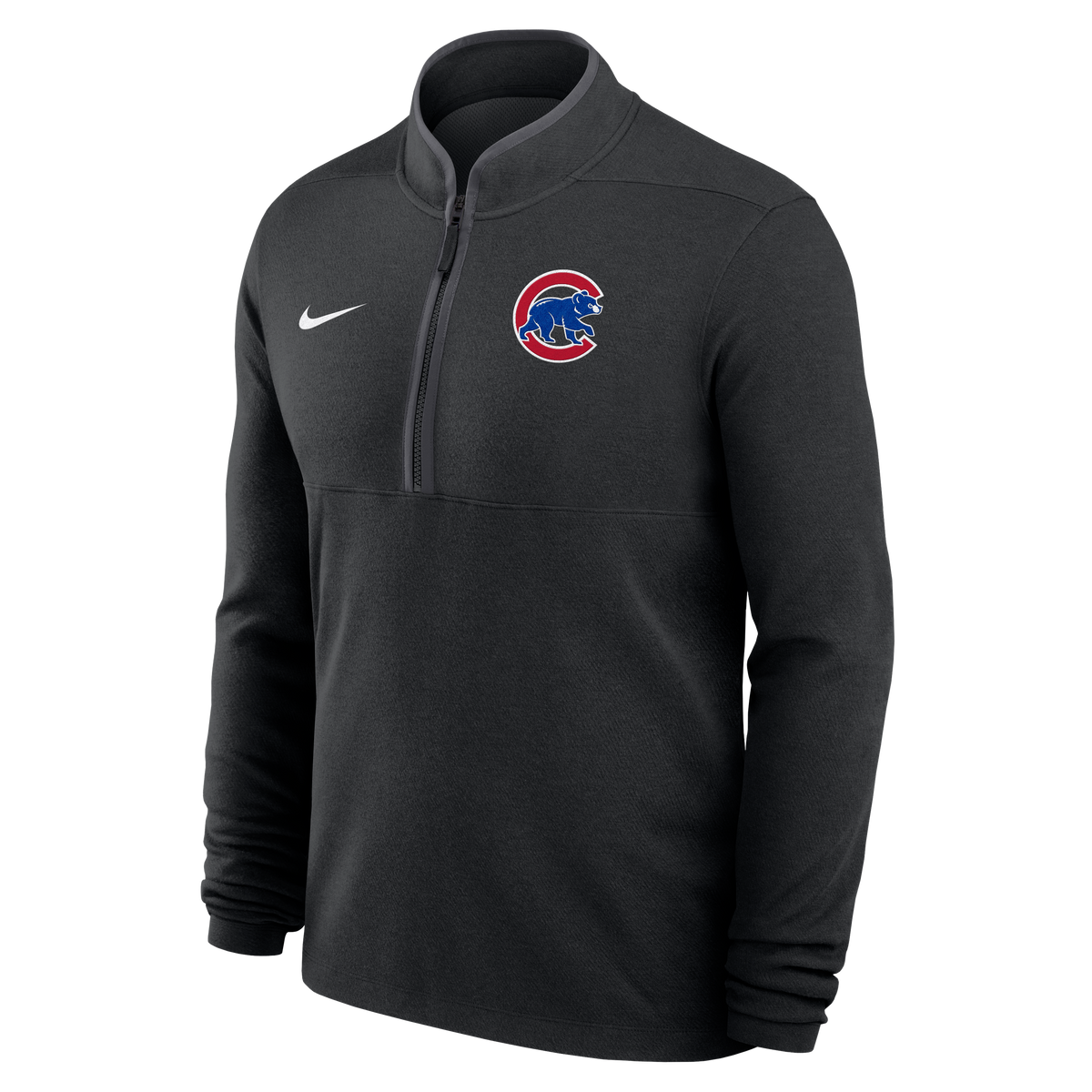 Chicago Cubs Nike Victory Black Half Zip Pullover for Men product image 2, provided for visual reference and product detail