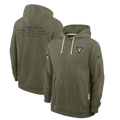 Las Vegas Raiders Nike Olive Green 2025 Salute To Service Club Pullover Hoodie for Men product image 1, provided for visual