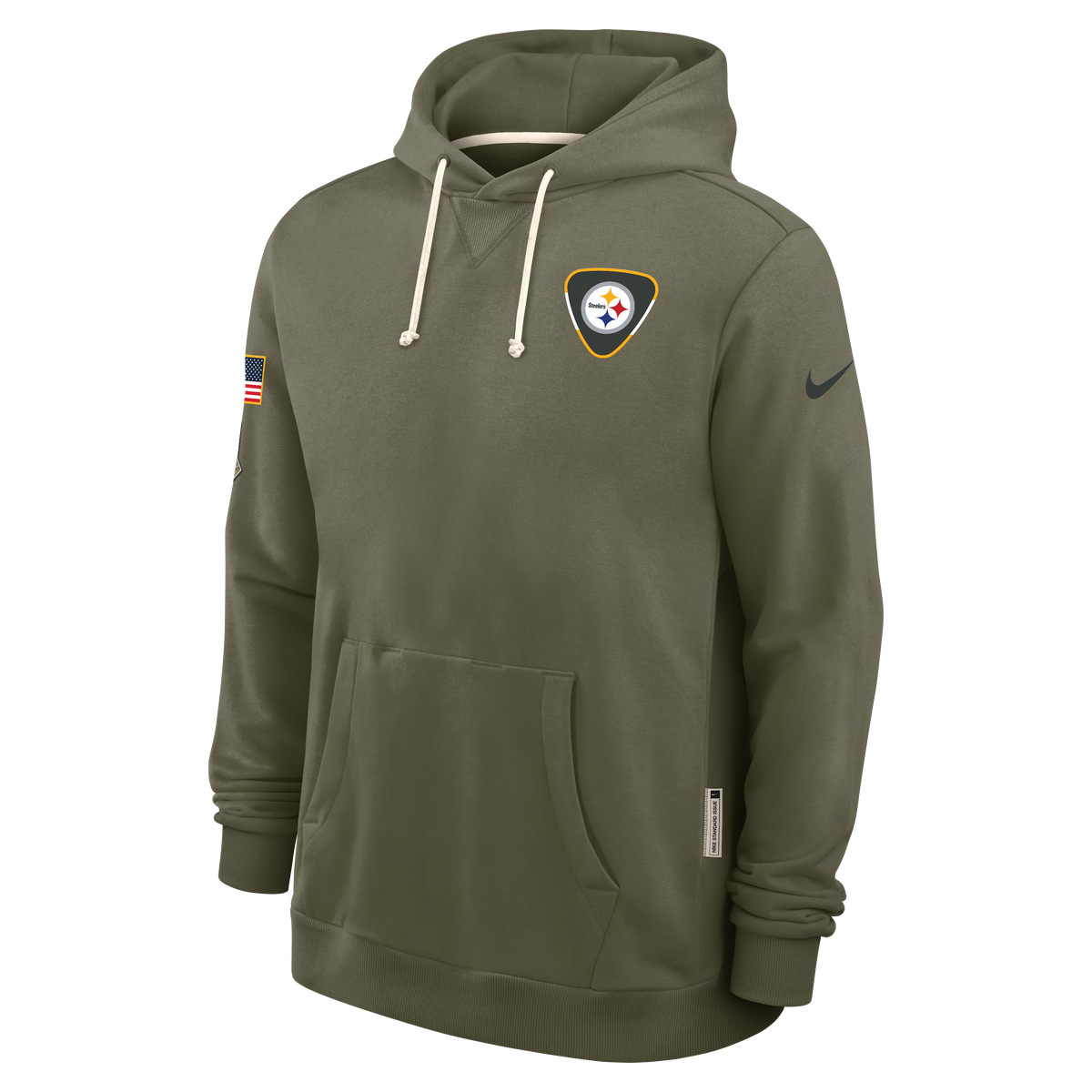 Pittsburgh Steelers Nike Olive Green 2025 Salute To Service Club Pullover Hoodie for Men product image 2, provided for