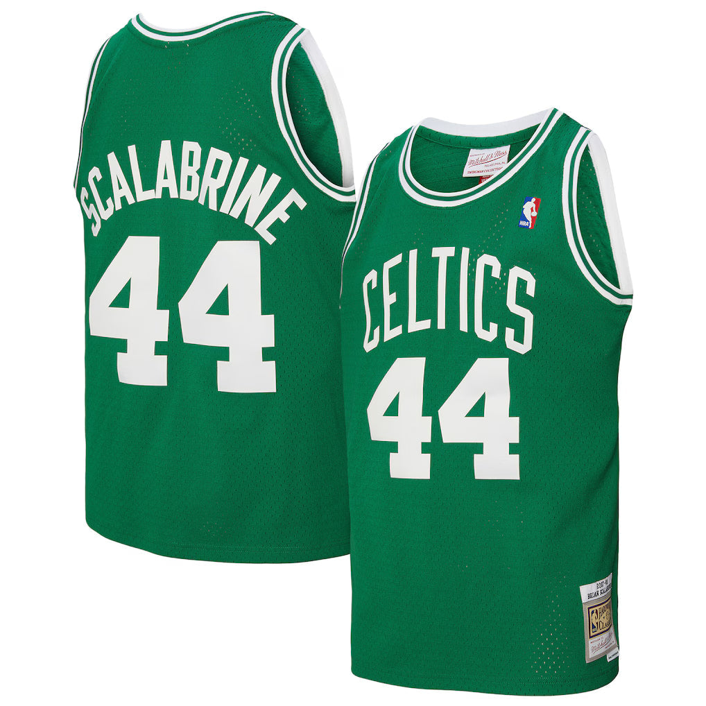 Boston Celtics Brian Scalabrine Mitchell & Ness Kelly Green 2007 Hardwood Classics Swingman Jersey for Men product image 1,