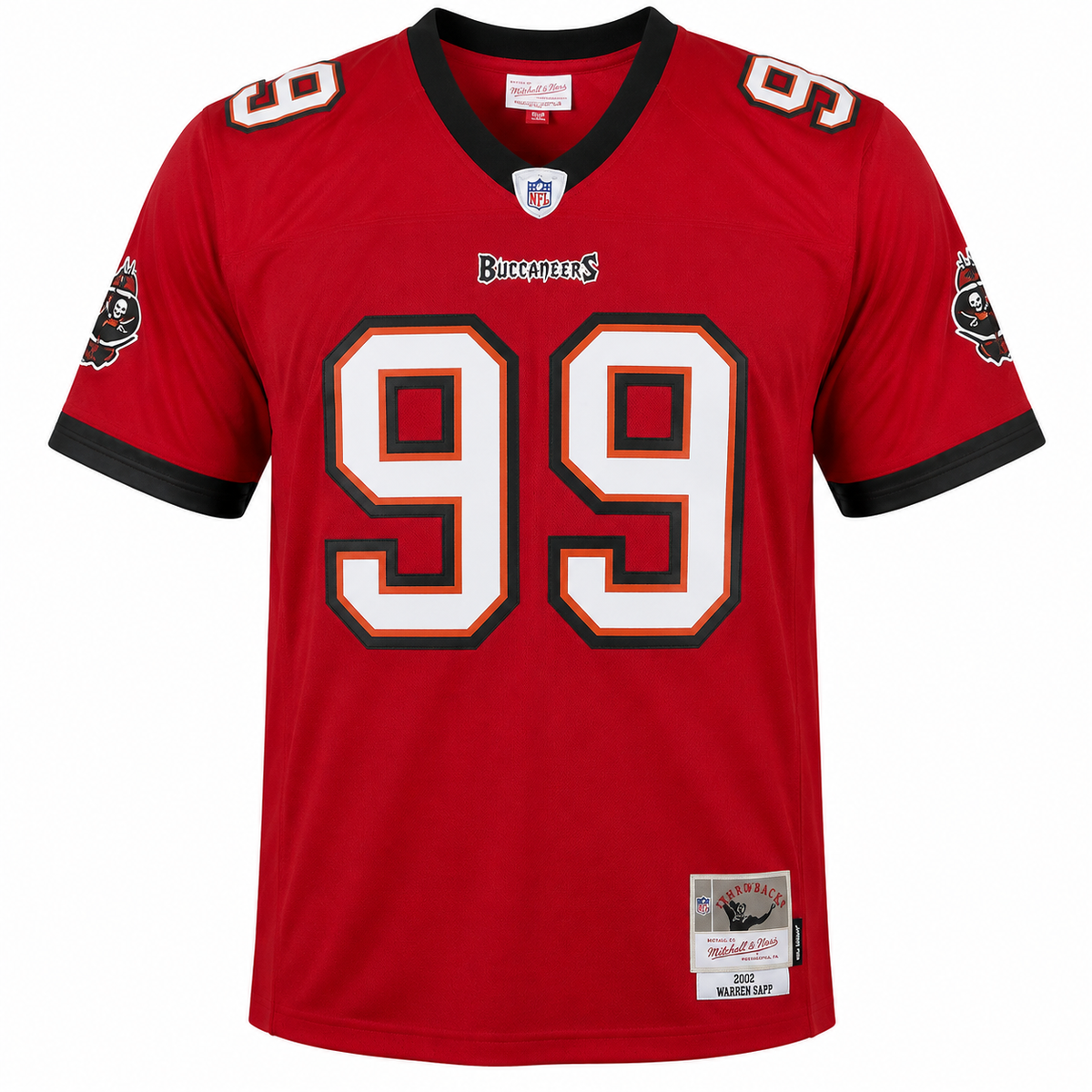 Warren Sapp Tampa Bay Buccaneers 2002 Mitchell & Ness Legacy Replica Jersey - Red product image 2, provided for visual