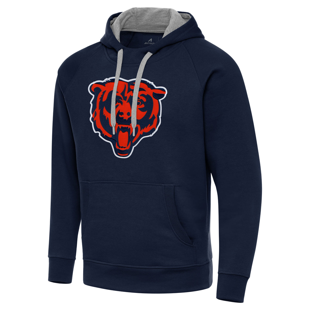 Chicago Bears Navy Antigua Victory Pullover Hoodie for Men product image 1, provided for visual reference and product detail