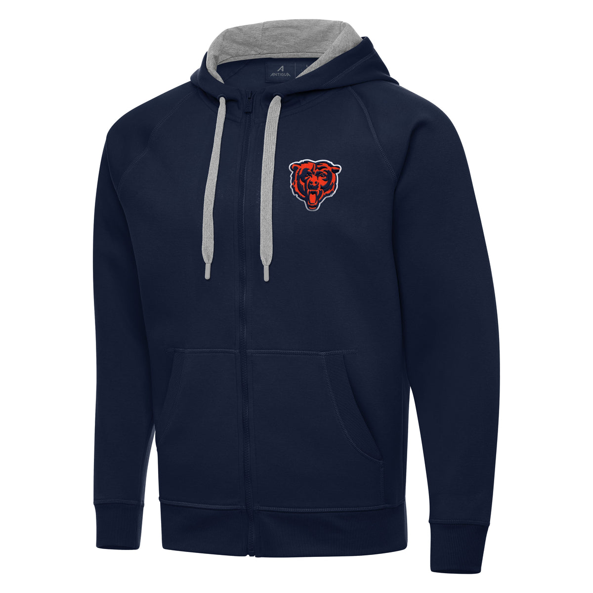 Antigua Navy Chicago Bears Bear Head Victory Full-Zip Hoodie for Men product image 1, provided for visual reference and