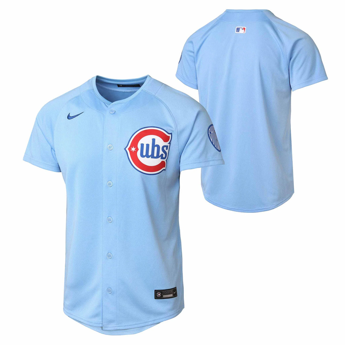 Toddler Chicago Cubs Baby Blue Blues Alternate 2 Nike Limited Replica Jersey product image 1, provided for visual reference