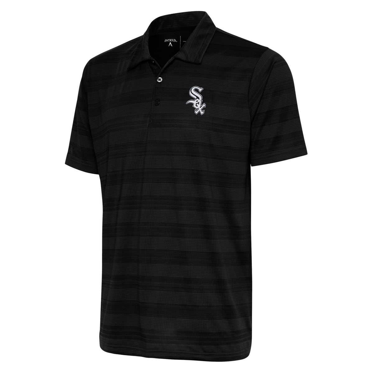 Chicago White Sox Antigua Black Compass Polo for Men product image 1, provided for visual reference and product detail review