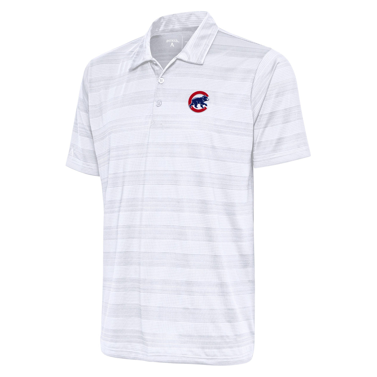 Chicago Cubs Antigua White Compass Polo for Men product image 1, provided for visual reference and product detail review