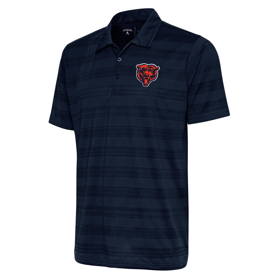 Chicago Bears Antigua Navy Blue Compass Polo for Men product image 1, provided for visual reference and product detail review