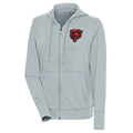 Chicago Bears Antigua Sky Gray Full Zip Performance Hoodie for Women product image 1, provided for visual reference and