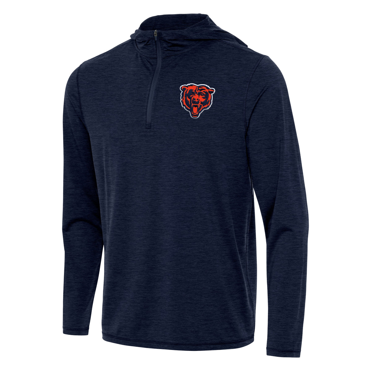 Chicago Bears Antigua Navy Tidy 1/4 Zip Hooded Top for Men product image 1, provided for visual reference and product detail