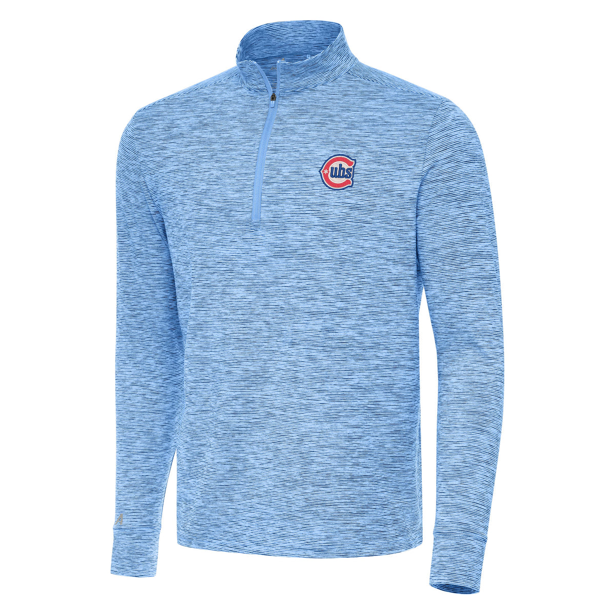 Chicago Cubs Blue/White 2nd Alternate Antigua Cause 1/4 Zip Pullover for Men product image 1, provided for visual reference
