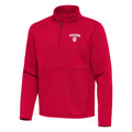 Indiana Hoosiers Antigua Twist 1/4 Zip Red Fleece Pullover Top for Men product image 1, provided for visual reference and