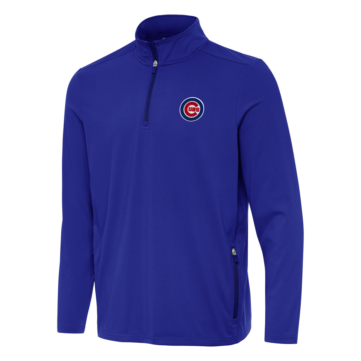 Chicago Cubs Antigua Royal Perilous 1/4 Zip Pullover Top for Men product image 1, provided for visual reference and product
