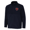 Mens Chicago Bears Antigua Navy Daily Fused Full Zip Jacket product image 1, provided for visual reference and product