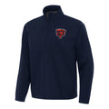 Chicago Bears Antigua Navy Brisk Long Sleeve 1/4 Zip Windbreaker for Men product image 1, provided for visual reference and