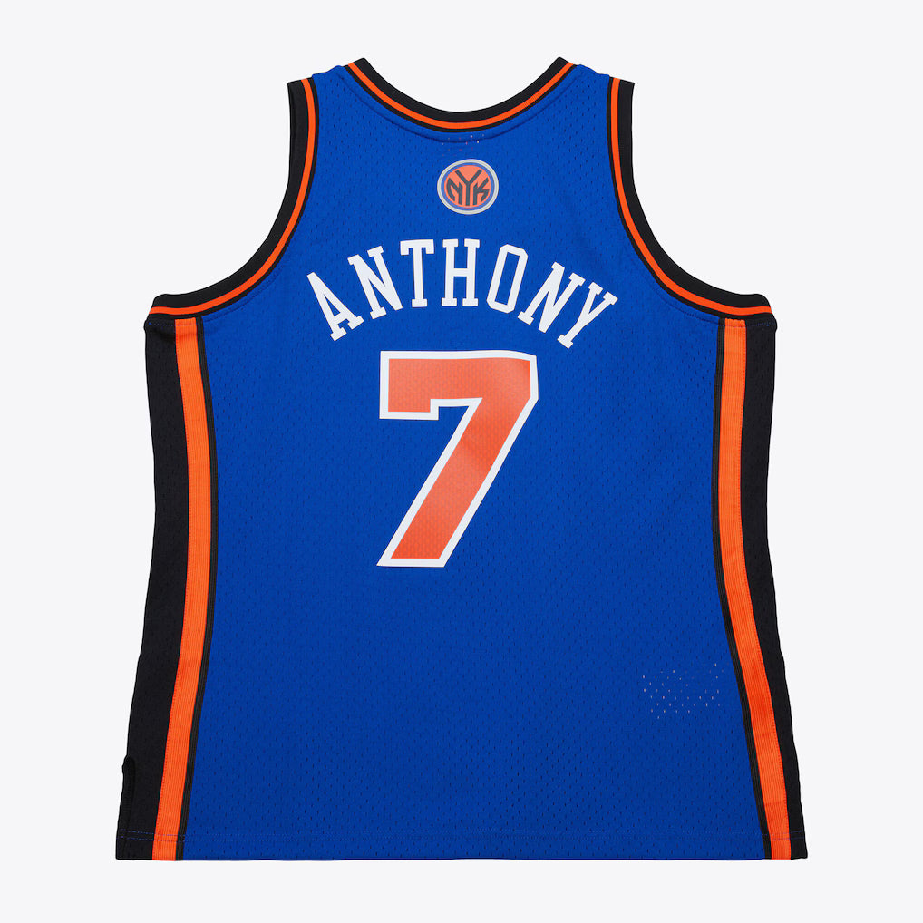 New York Knicks Carmelo Anthony Mitchell & Ness Blue 2010-11 Hardwood Classics Swingman Jersey for Men product image 2,
