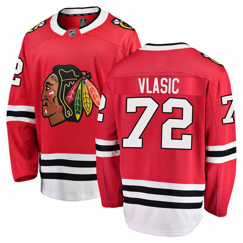 Alex Vlasic Chicago Blackhawks Red Home Fanatics Breakaway Premium Replica Jersey for Men product image 1, provided for