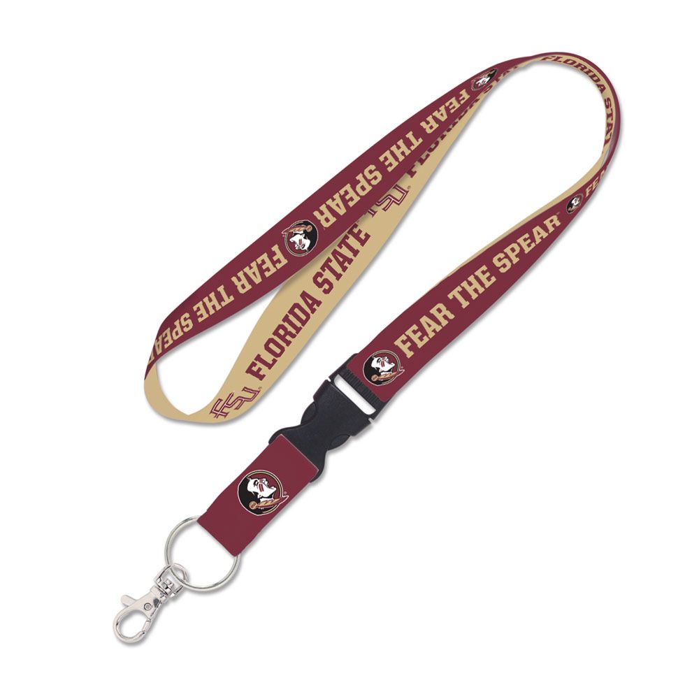 Florida State Seminoles Slogan 1" Lanyard with Detachable Buckle By Wincraft product image 1, provided for visual reference