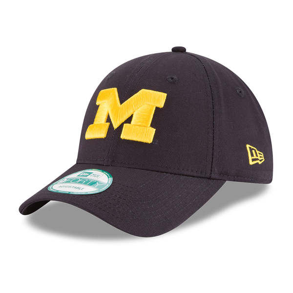 Michigan Wolverines Blue NCAA New Era The League 9Forty Adjustable Hat product image 1, provided for visual reference and