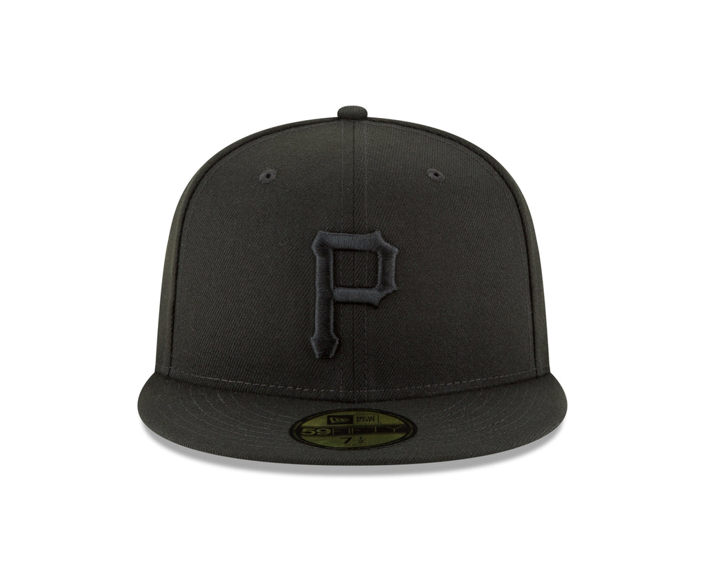 Pittsburgh Pirates New Era Black Tonal 59FIFTY Fitted Hat for Men product image 3, provided for visual reference and product