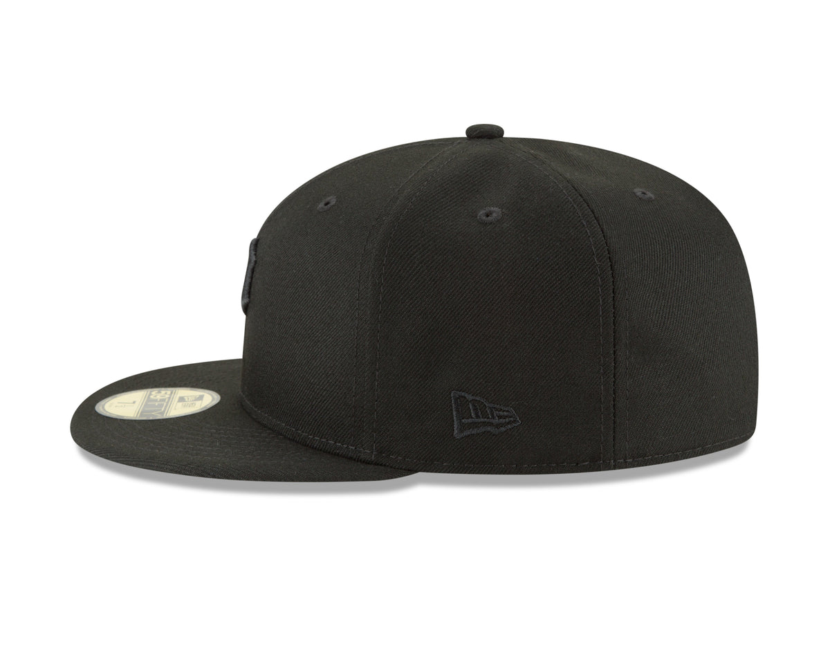 Pittsburgh Pirates New Era Black Tonal 59FIFTY Fitted Hat for Men product image 4, provided for visual reference and product