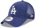 Los Angeles Dodgers New Era Royal Blue 9FORTY Trucker Adjustable Hat product image 1, provided for visual reference and