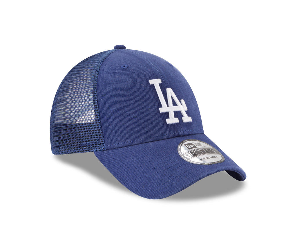 Los Angeles Dodgers New Era Royal Blue 9FORTY Trucker Adjustable Hat product image 3, provided for visual reference and