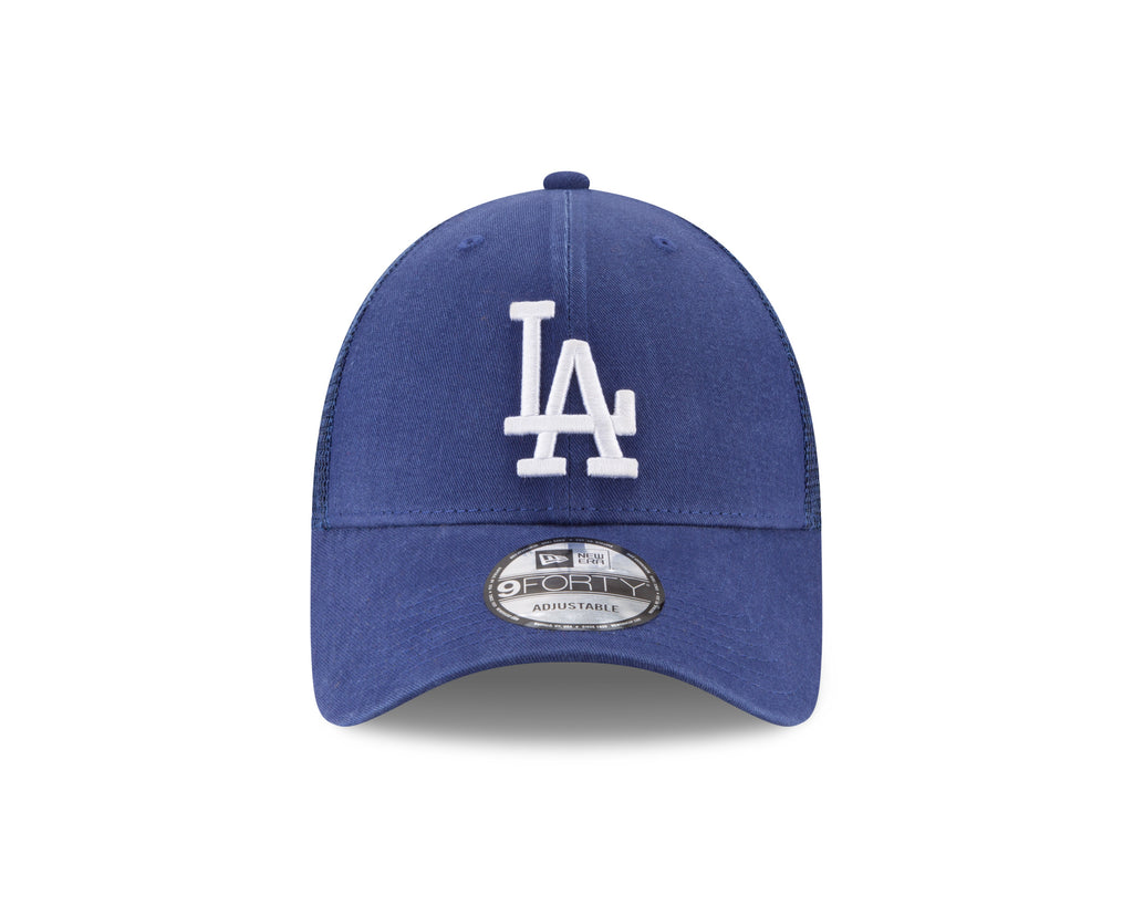 Los Angeles Dodgers New Era Royal Blue 9FORTY Trucker Adjustable Hat product image 2, provided for visual reference and