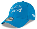 Detroit Lions Blue The League 9FORTY Adjustable Game Cap product image 1, provided for visual reference and product detail