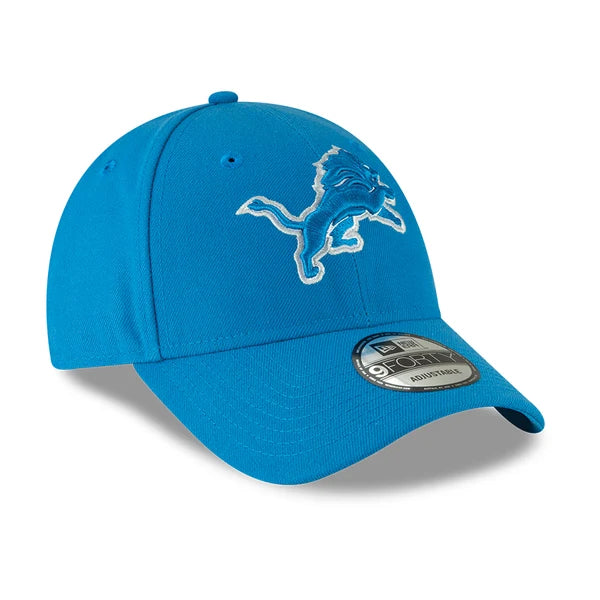 Detroit Lions Blue The League 9FORTY Adjustable Game Cap product image 3, provided for visual reference and product detail