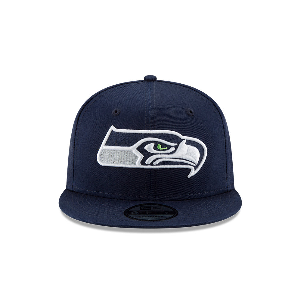 Seattle Seahawks New Era 9FIFTY Navy Snapback Hat product image 2, provided for visual reference and product detail review