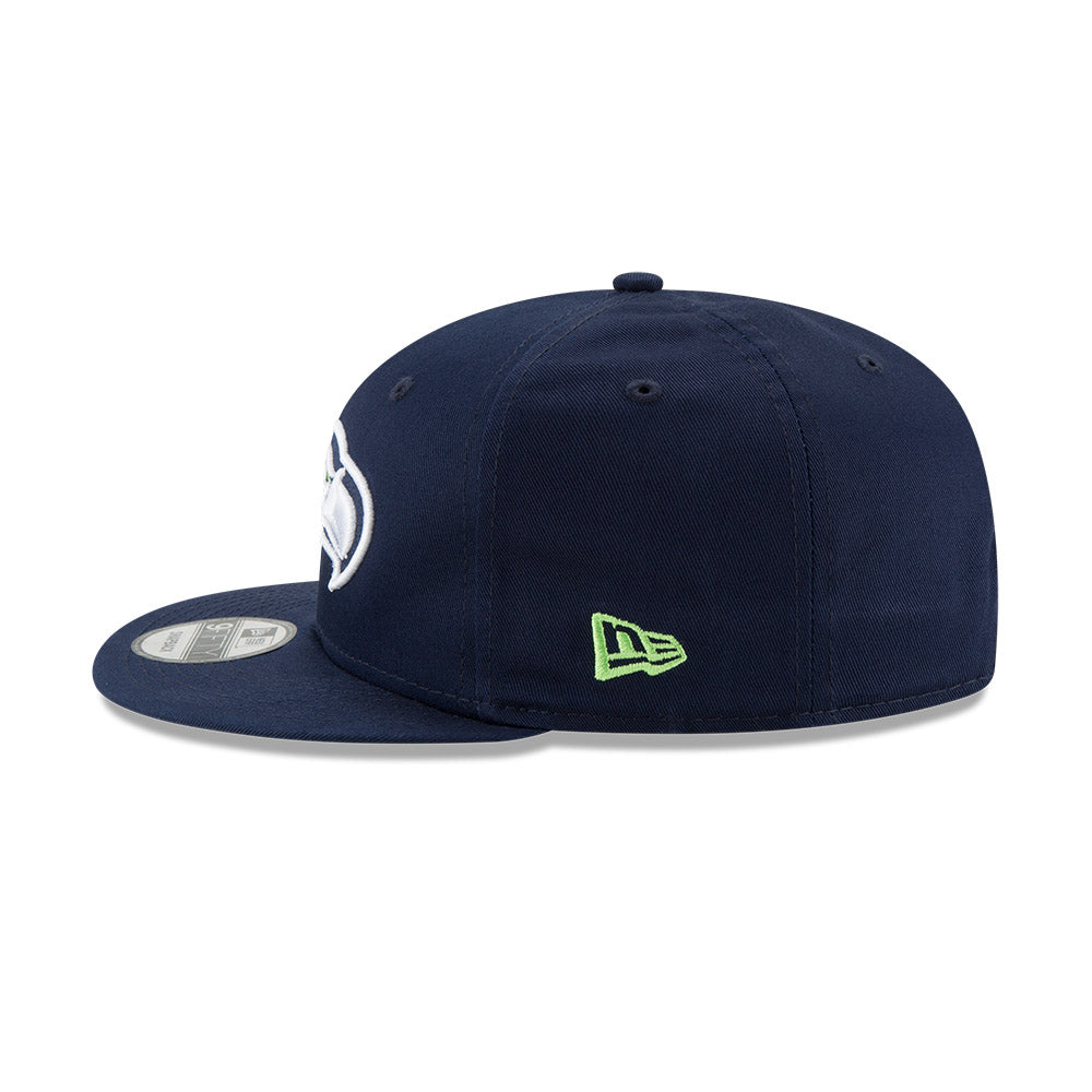 Seattle Seahawks New Era 9FIFTY Navy Snapback Hat product image 5, provided for visual reference and product detail review