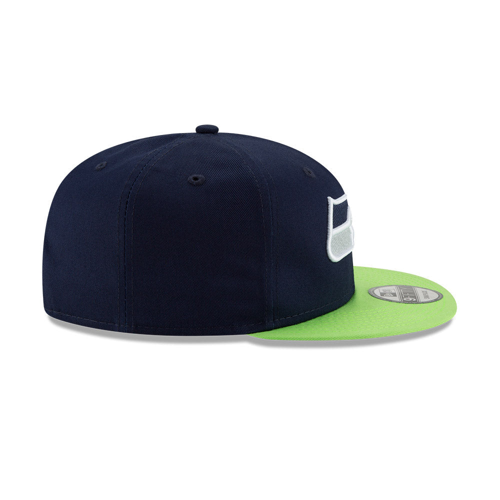 Seattle Seahawks New Era 9FIFTY Navy/Green Snapback Hat product image 5, provided for visual reference and product detail