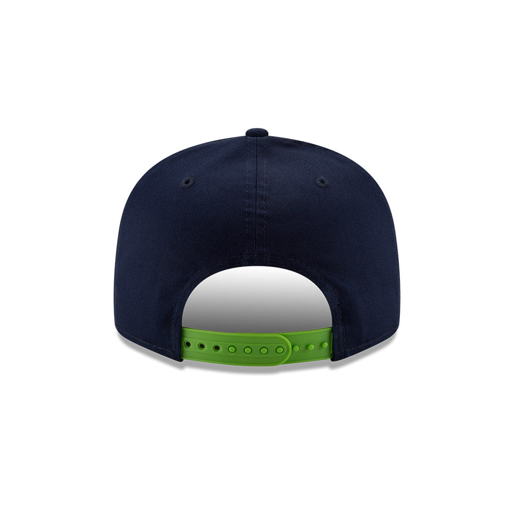Seattle Seahawks New Era 9FIFTY Navy/Green Snapback Hat product image 3, provided for visual reference and product detail