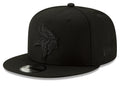 Minnesota Vikings New Era Black Tonal Basic 9FIFTY Adjustable Snapback Hat product image 1, provided for visual reference