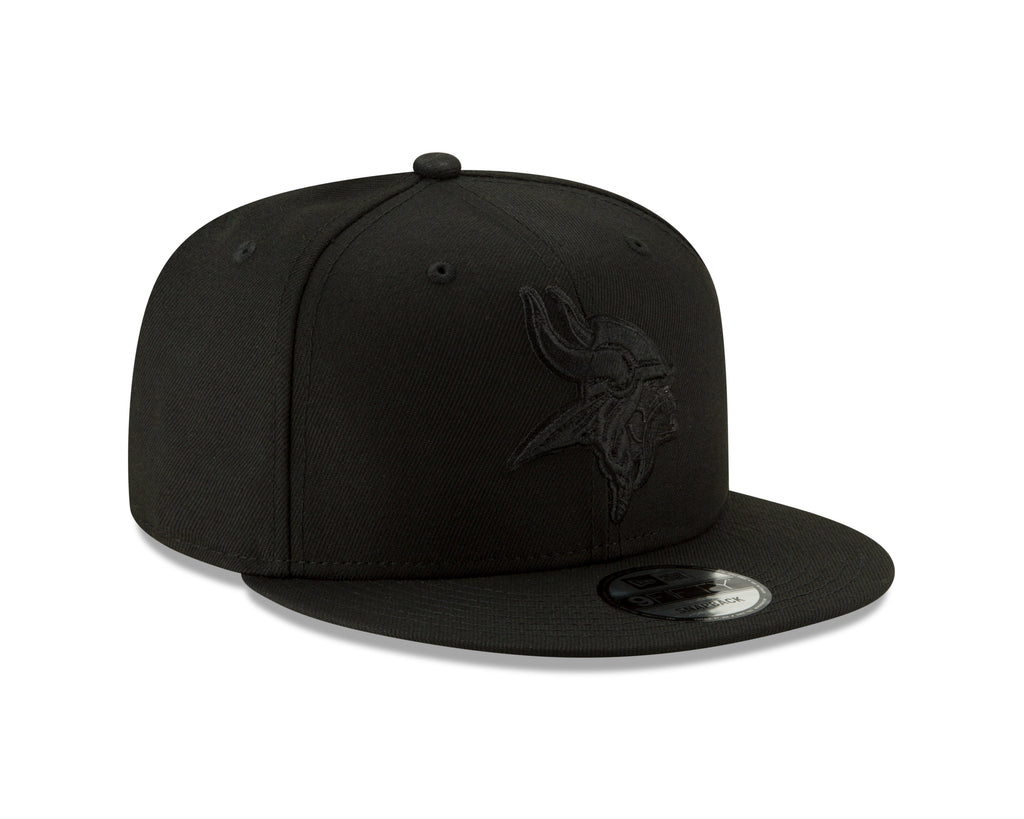 Minnesota Vikings New Era Black Tonal Basic 9FIFTY Adjustable Snapback Hat product image 3, provided for visual reference