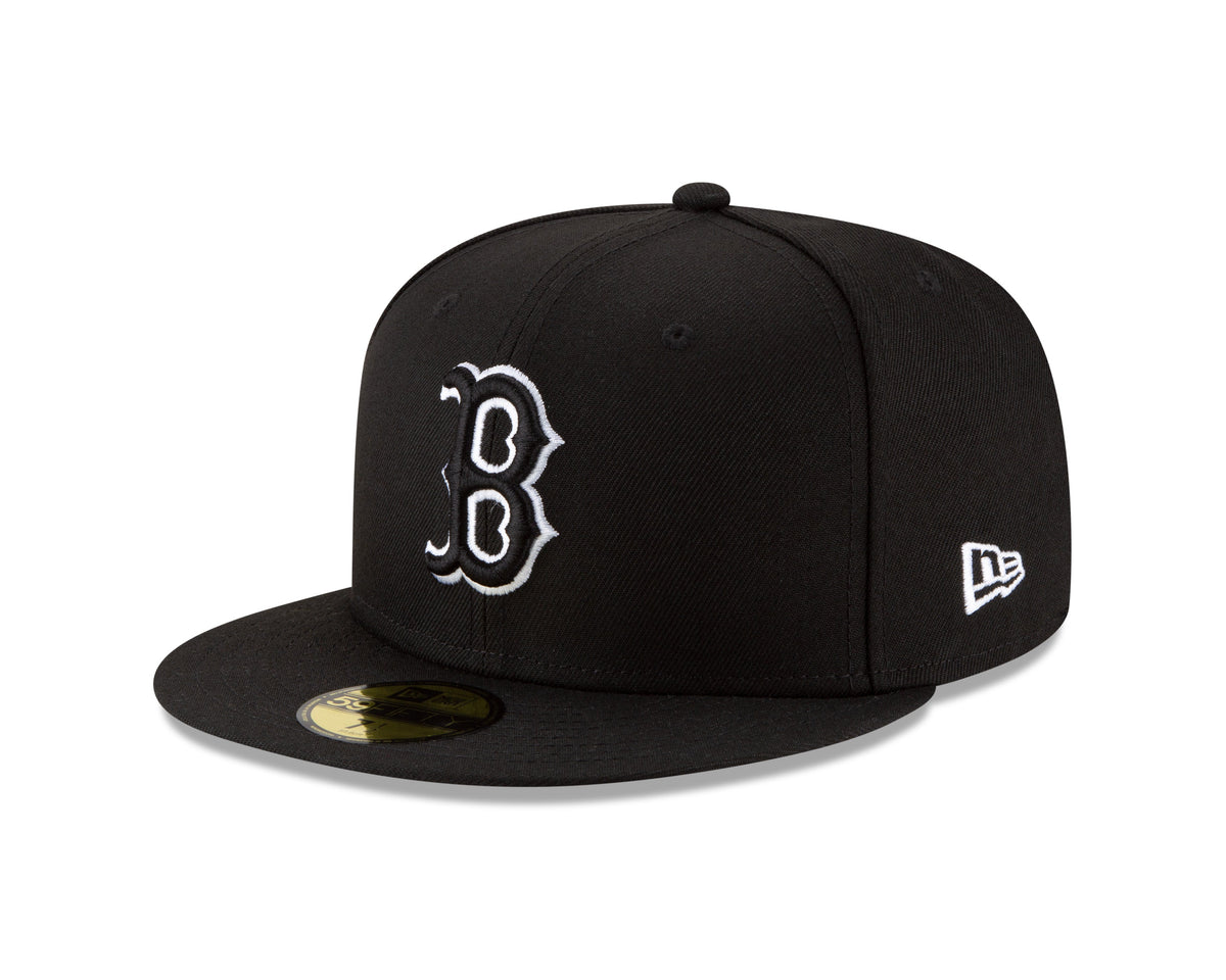 Boston Red Sox New Era B-Dub 59FIFTY Fitted Hat - Black product image 1, provided for visual reference and product detail