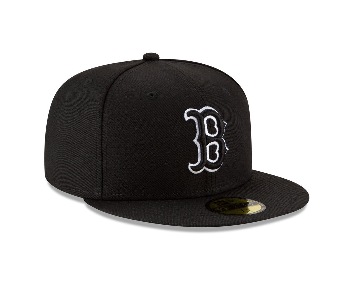 Boston Red Sox New Era B-Dub 59FIFTY Fitted Hat - Black product image 3, provided for visual reference and product detail