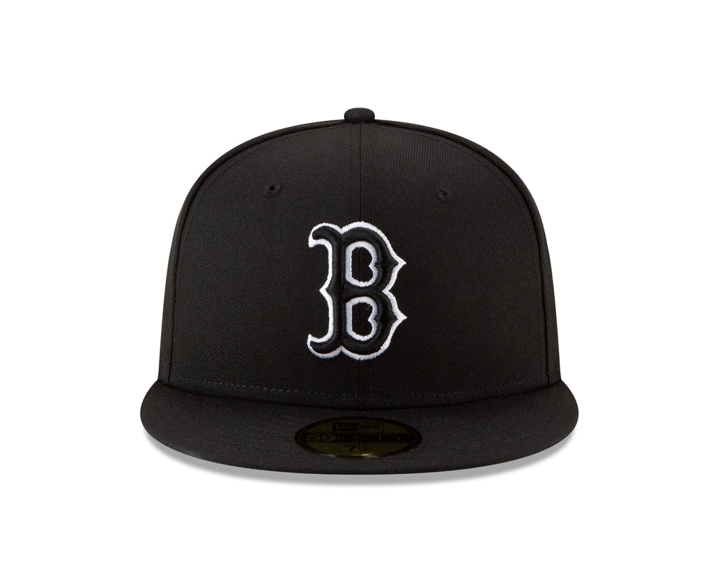Boston Red Sox New Era B-Dub 59FIFTY Fitted Hat - Black product image 2, provided for visual reference and product detail
