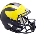 Michigan Wolverines Riddell Replica Full Size Speed Helmet product image 1, provided for visual reference and product detail