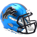 Detroit Lions Alternate Blue Speed Mini Helmet product image 1, provided for visual reference and product detail review