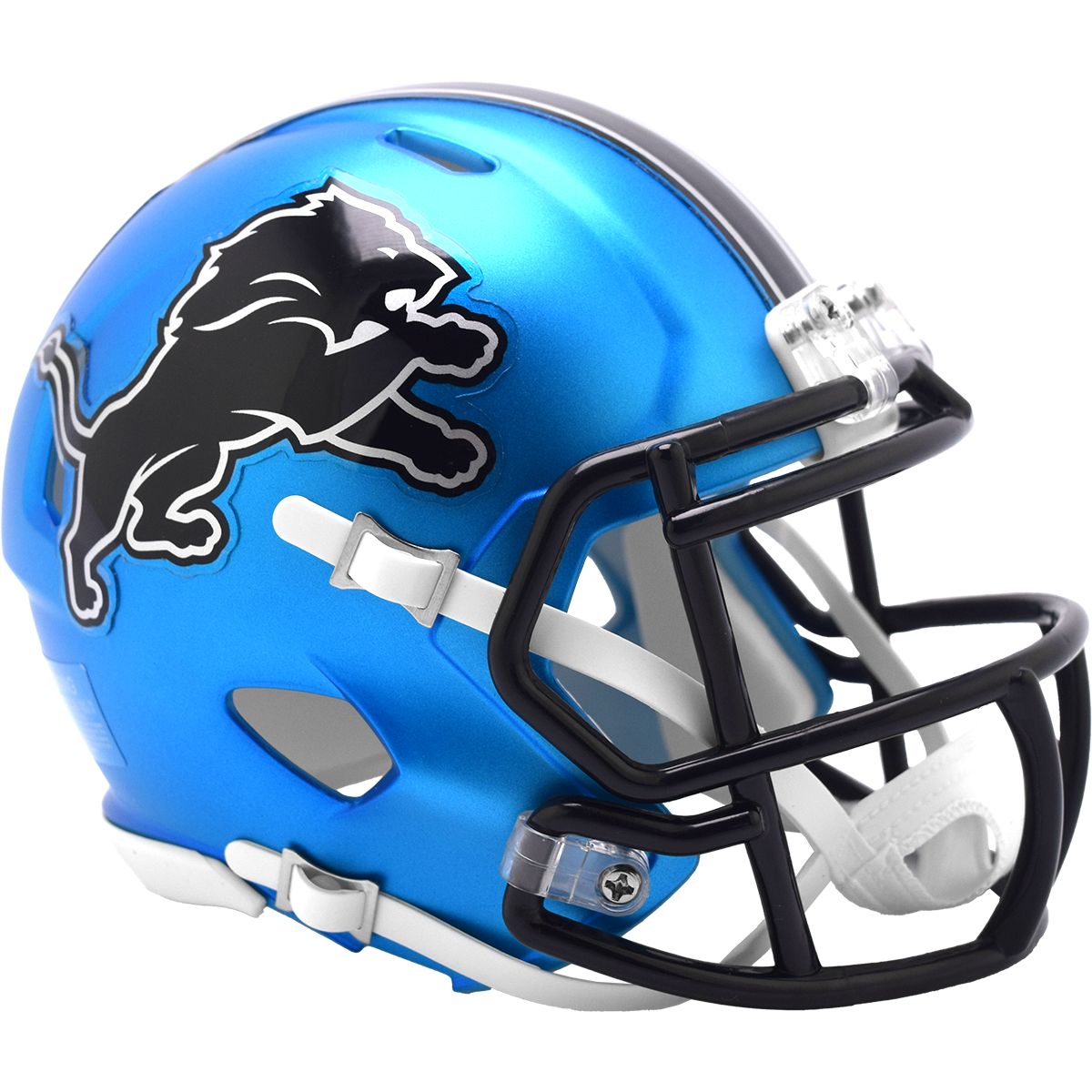 Detroit Lions Alternate Blue Speed Mini Helmet product image 1, provided for visual reference and product detail review