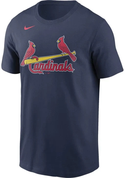 St. Louis Cardinals Nike Navy Wordmark Logo T-Shirt for Men product image 1, provided for visual reference and product