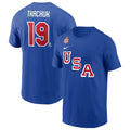 Nike Matthew Tkachuk Royal USA Hockey 2026 Name & Number T-Shirt for Men product image 1, provided for visual reference and