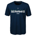 Youth Seattle Seahawks Navy Magna Maximal DRI TEK T-SHIRT product image 1, provided for visual reference and product detail
