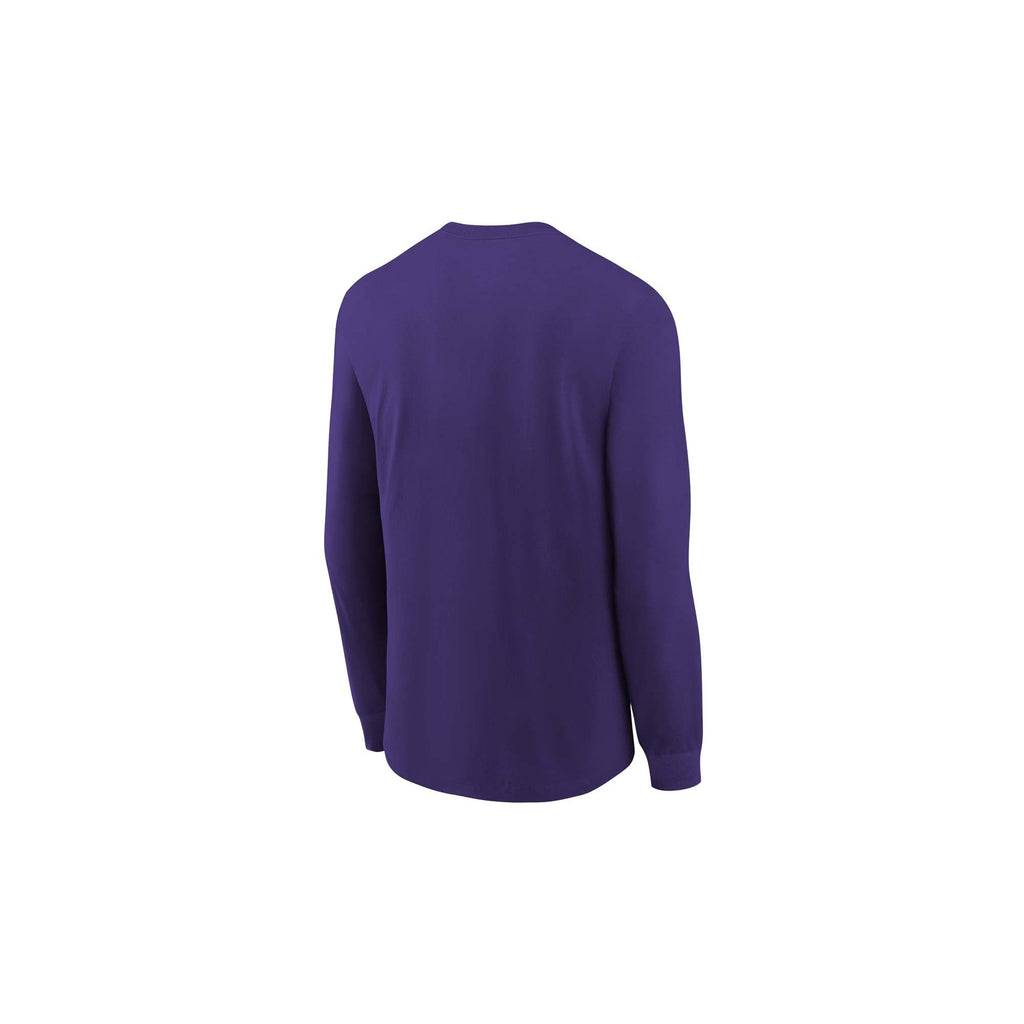 Youth Minnesota Vikings Nike Primary Logo Purple Dri-Fit Long Sleeve T-Shirt product image 2, provided for visual reference