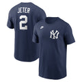 Derek Jeter New York Yankees Nike Navy Name & Number T-Shirt for Men product image 1, provided for visual reference and