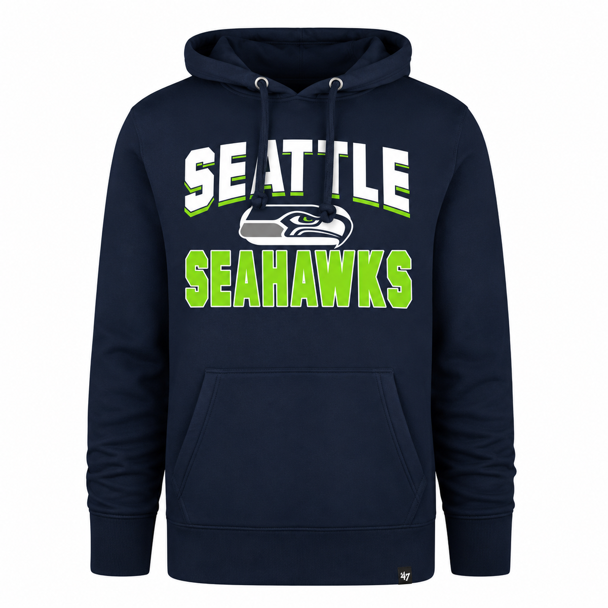 Seattle Seahawks Light Navy Counter Strike Headline 47 Brand Hoodie for Men product image 1, provided for visual reference