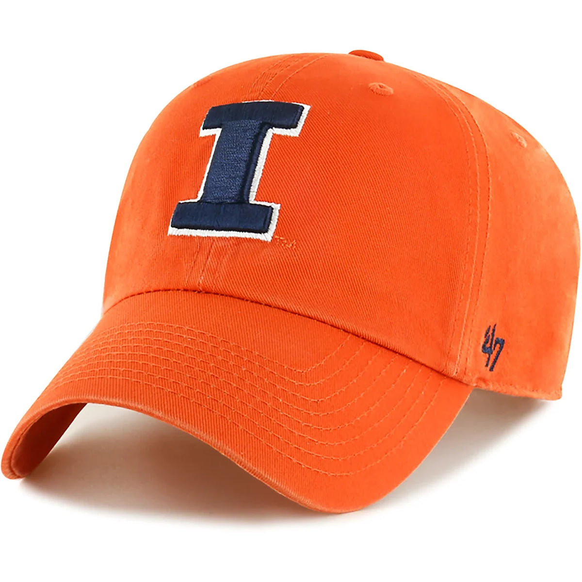 Illinois Fighting Illini Orange "I" Logo Cleanup Adjustable Hat By '47 brand product image 1, provided for visual reference